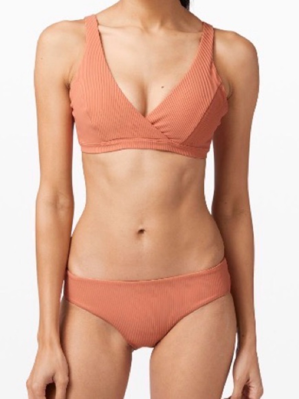 lululemon athletica Clear Waters Bikini Top - Rustic Coral - Size 8